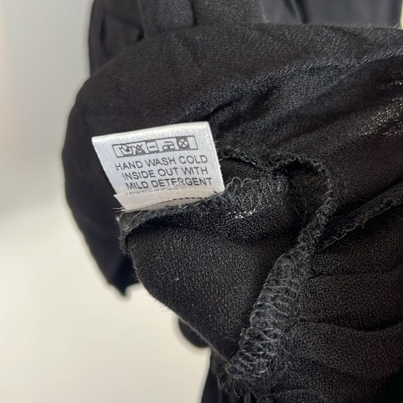 NWT Bobi Long Sleeve Ruffle Mini Dress Black Size Large - Picture 12 of 12